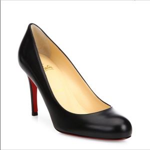 Leather Louboutins round toe with protective soles